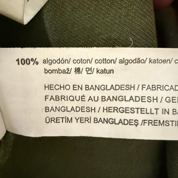 Zara Guns N' Roses Military Style Button up Shirt Distressed Size S Long Sleeves - Picture 8 of 8